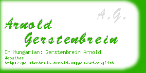 arnold gerstenbrein business card